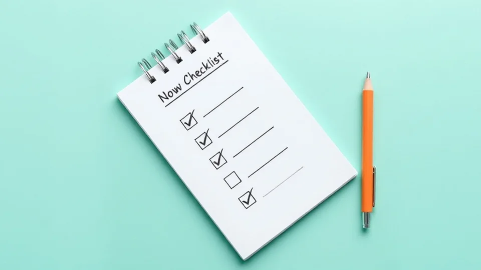 Checklist / Notebook / Review