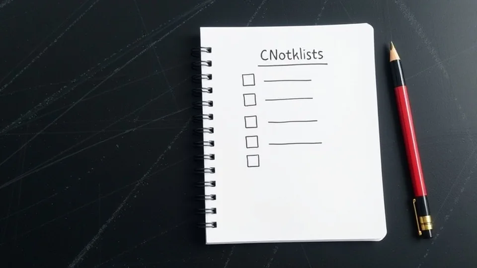 Checklist / Notebook / Review