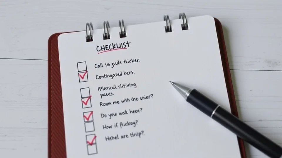 Checklist / Notebook / Review