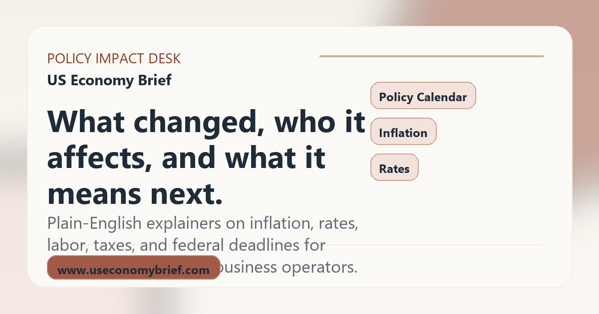 How US Economy Brief Reviews Policy Briefings